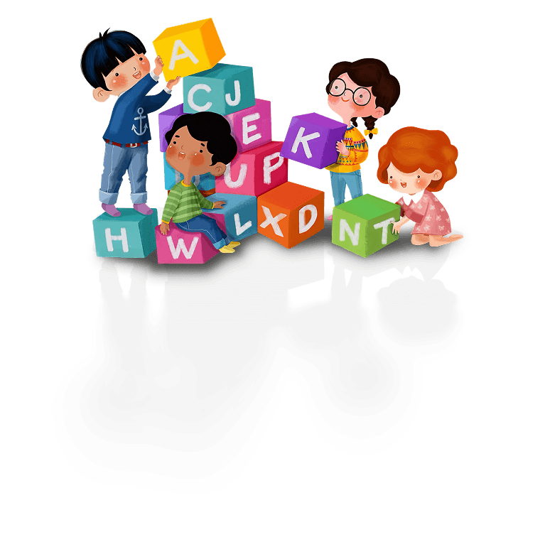 Kids playing with blocks